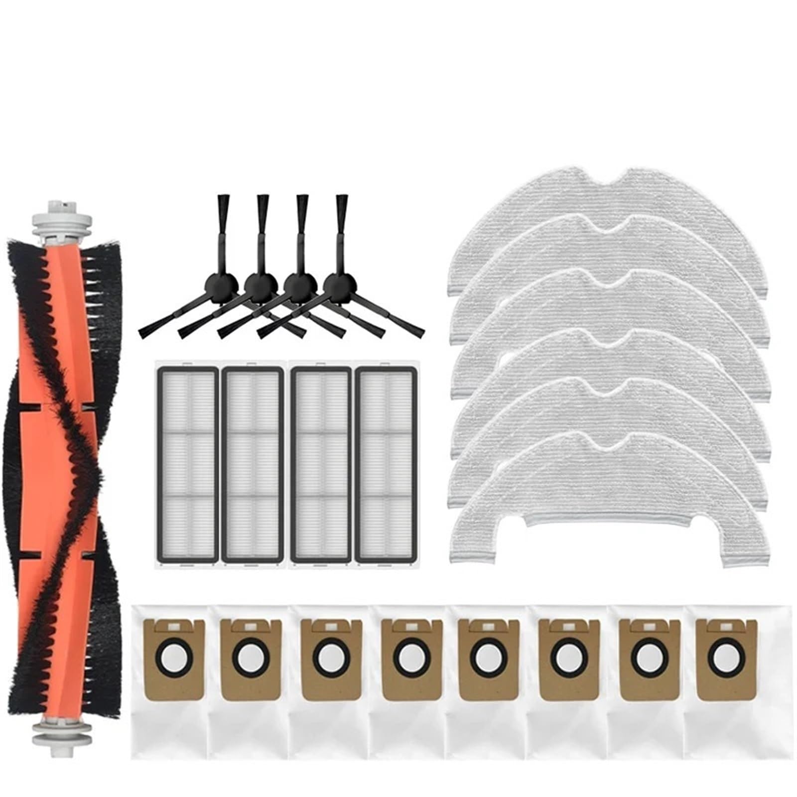 MEXWLOP for Dreame, Bot Z10 Pro / L10 Plus Zubehör Staubbeutel HEPA-Filter Wichtigsten Pinsel Mopp Roboter Staubsauger Ersatzteile Roboter-Staubsauger-Kit(23PCS) von MEXWLOP