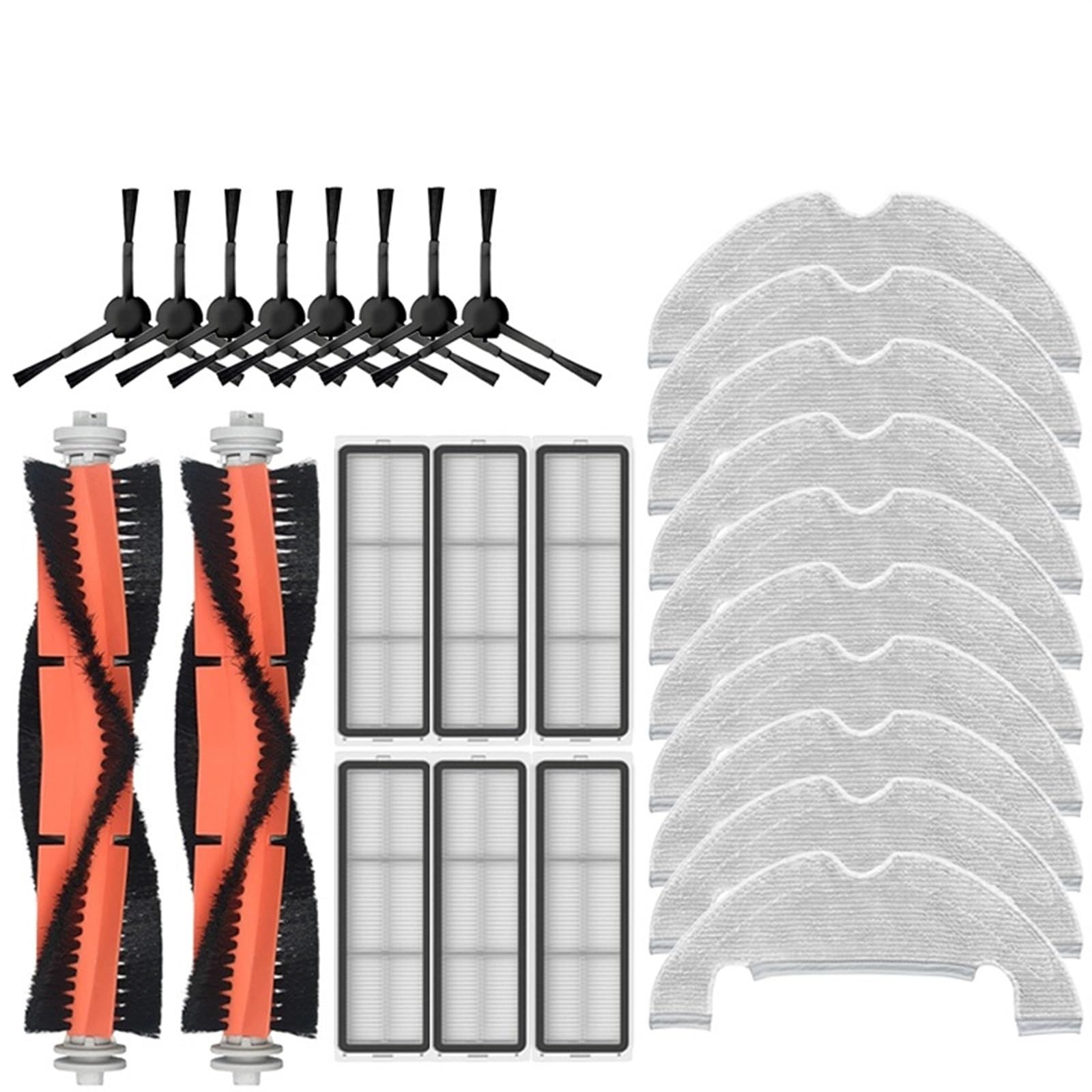 MEXWLOP for Dreame, Bot Z10 Pro / L10 Plus Zubehör Staubbeutel HEPA-Filter Wichtigsten Pinsel Mopp Roboter Staubsauger Ersatzteile Roboter-Staubsauger-Kit(26PCS) von MEXWLOP
