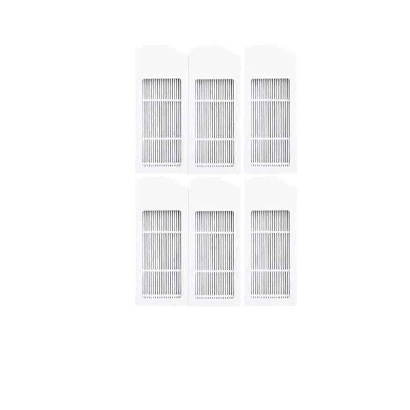 MEXWLOP for Ecovacs Deebot X1 Omni T10 Turbo Staubsauger Roboter Filter Seite Pinsel Reinigung Tuch Ersatzteile Staub Box Zubehör Roboter-Staubsauger-Kit(6PCS-02) von MEXWLOP