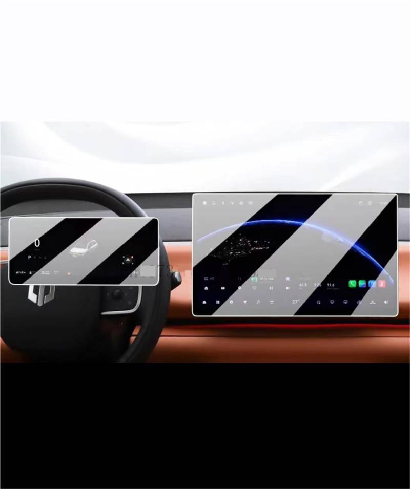 MEXWLOP for LEAPMOTOR, C10 2025 2024 Touchscreen-Navigations-GPS und Armaturenbrett-Schutzfolie aus gehärtetem Glas, Zubehör Blendfreie Autoscheibenfolie von MEXWLOP