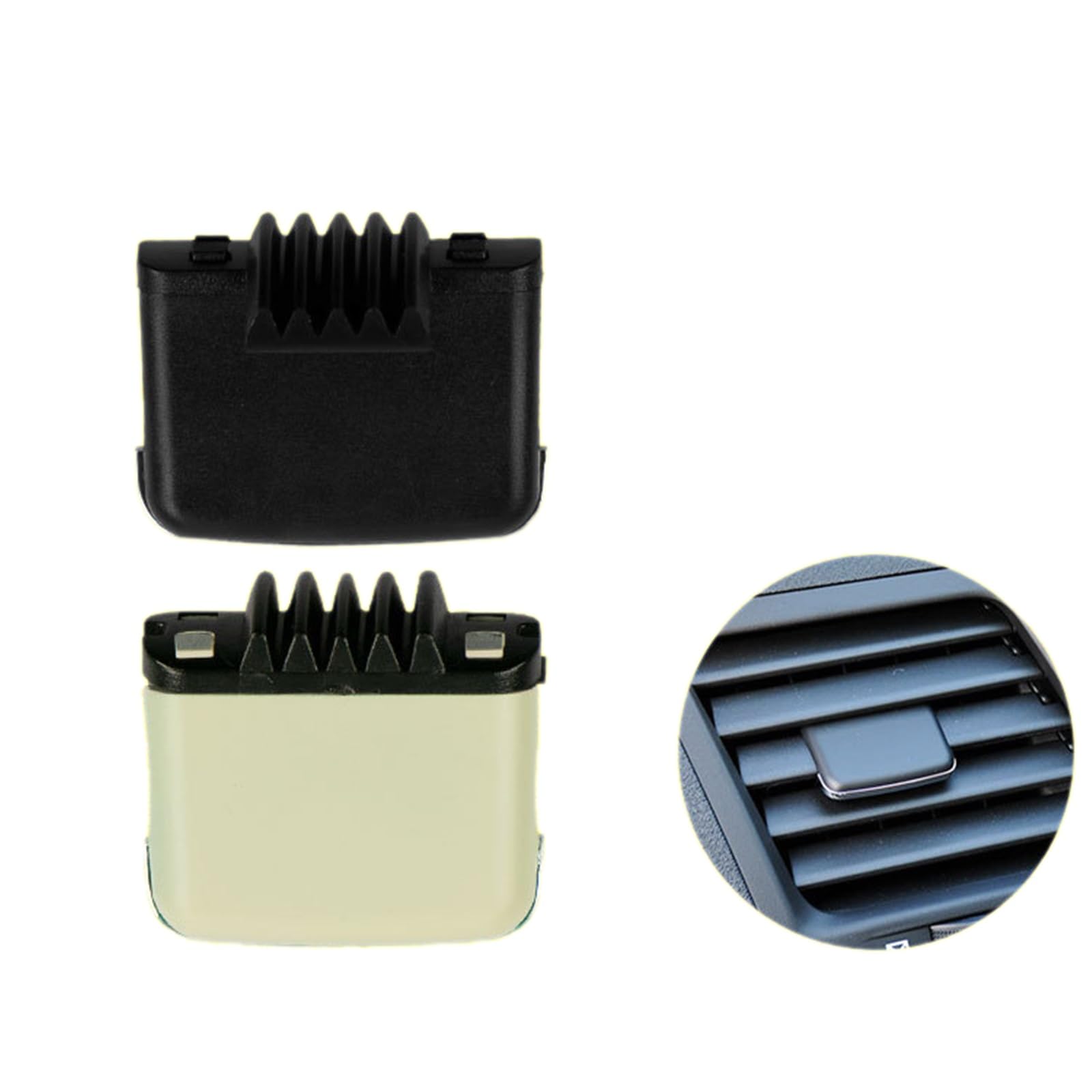 MEXWLOP for Lexus, Es240 Klimaanlage Outlet Paddle Es350 Schnalle Reparatur Tasche 55660-33210 58860-33040 Lüftungsclip-Lasche(Black 1 pcs Rear Row Yellow) von MEXWLOP