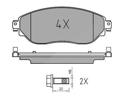 Meyle Bremsbeläge vorne (Satz) [Hersteller-Nr. 0252208718/PD] für Fiat, Nissan, Opel, Renault, Vauxhall von MEYLE