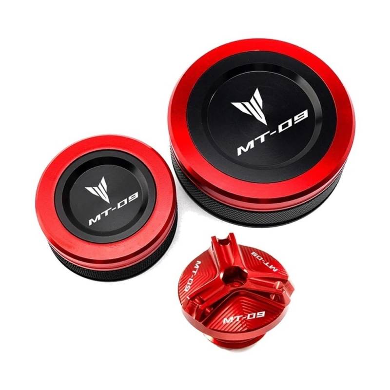 Motorrad Bremsflüssigkeitsbehälter Deckel Öleinfülldeckel Für Ya&maha MT09 SP 2020–2023 MT-09 Tracer 900/GT 2014–2019 Motorrad Vorne Und Hinten Bremsflüssigkeitsbehälter-Abdeckung von MEndip