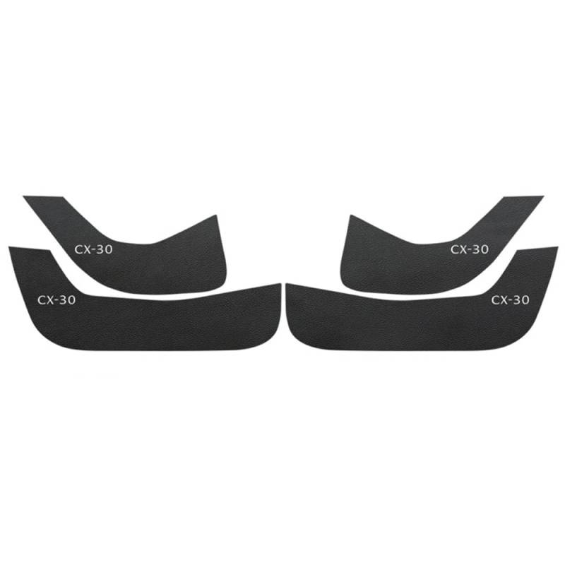 4 Stück Autotür Anti Kick Pad Aufkleber für Mazda CX30 Autotür Schutzpolster Türschutzaufkleber Auto Dekorieren Innen Zubehör,Black von MExmob