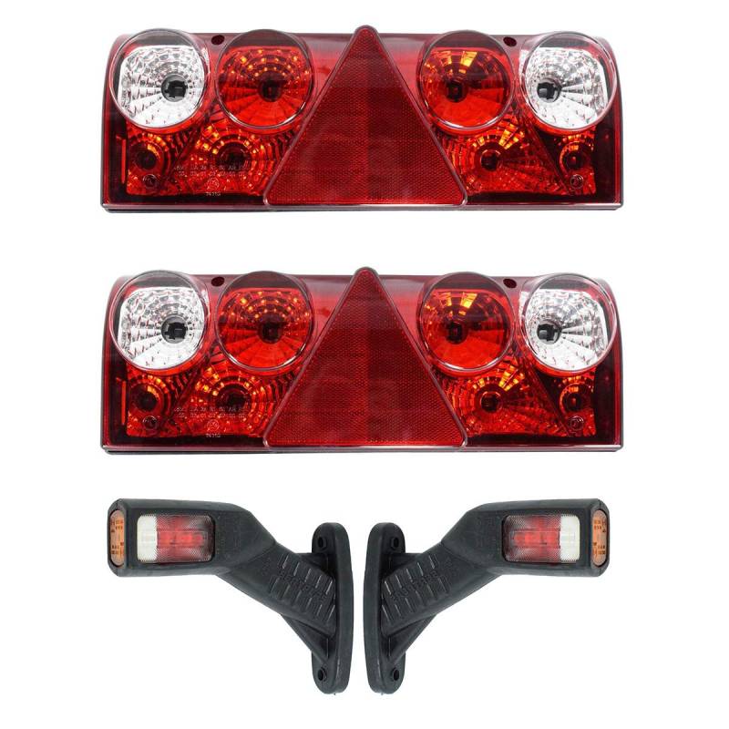 2 x Rücklicht-Lampen für LKW Anhänger + Geschenk – 2 x Seitenmarkierer von Homry