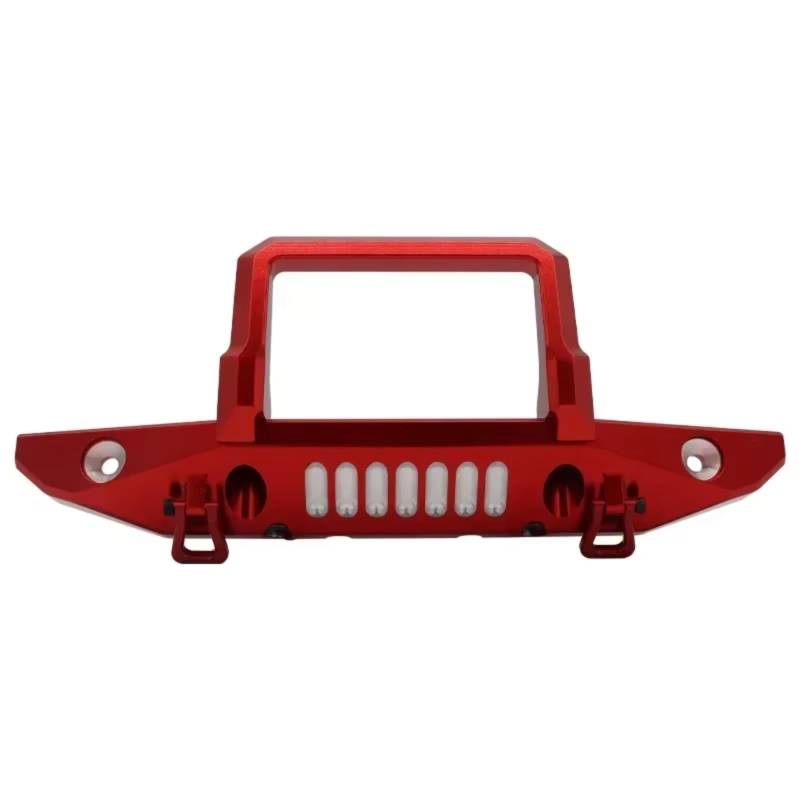MGHGFYTAS Kompatibel Mit Axial Für SCX6 1/6 RC-Auto-LKW-Upgrade-Ersatz-Modifikationsteile Zubehör Aluminiumlegierung DIY Frontstoßstange RC Auto Zubehör(Red) von MGHGFYTAS