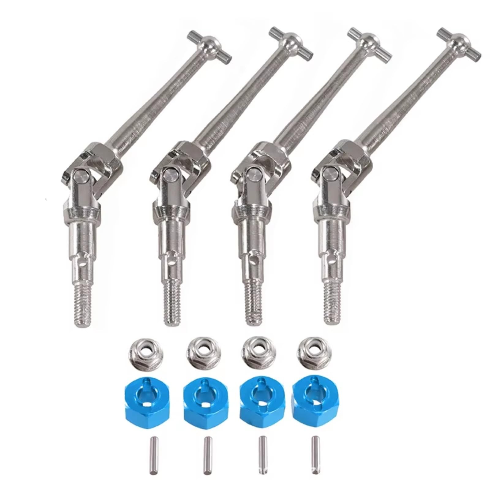MGHGFYTAS Kompatibel Mit MJX Für Hyper Go 1/16 16207 H16 H16BM H16PL 14210 1/14 RC-Autoteile Zubehör Metall CVD-Antriebswelle RC Auto Zubehör(Blue) von MGHGFYTAS