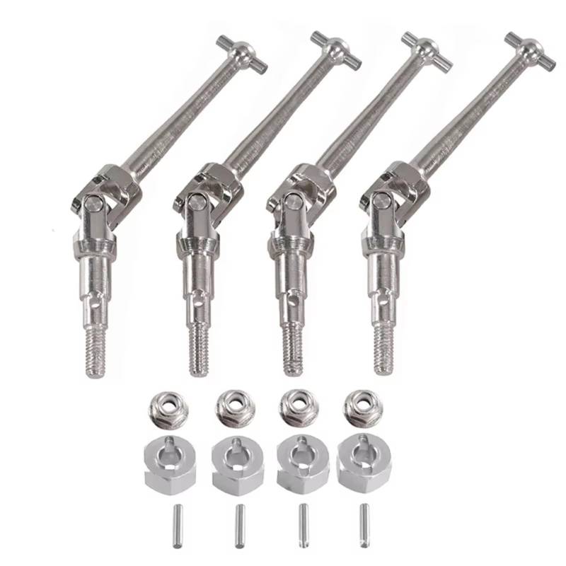 MGHGFYTAS Kompatibel Mit MJX Für Hyper Go 1/16 16207 H16 H16BM H16PL 14210 1/14 RC-Autoteile Zubehör Metall CVD-Antriebswelle RC Auto Zubehör(Silver) von MGHGFYTAS