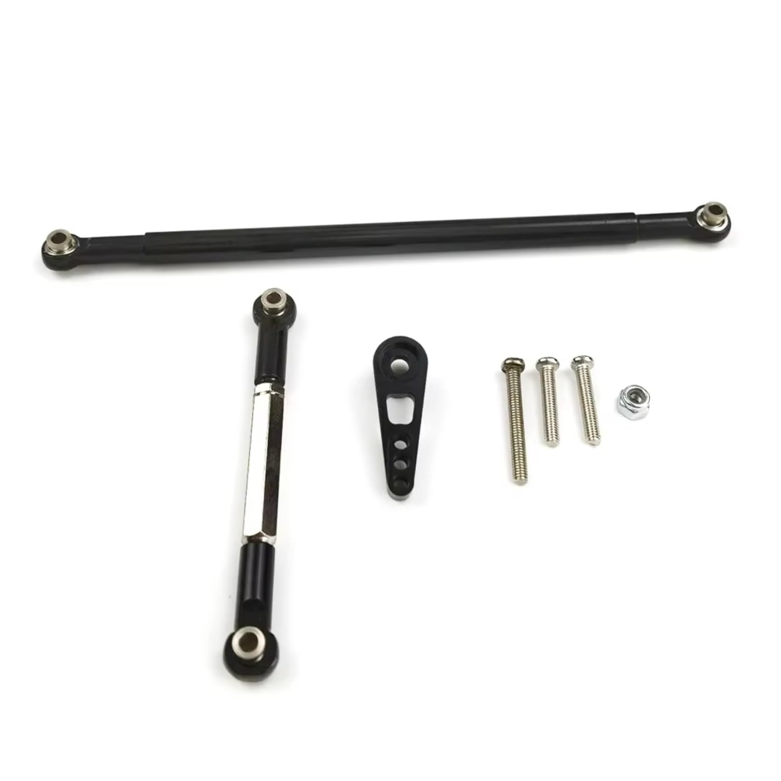MGHGFYTAS Kompatibel Mit MN MN86K MN86KS 1/12 Rc-Auto-Upgrade-Teile Einstellbare Lenkverbindung Servoverbindung Spurstange Servoarm RC Auto Zubehör(Black) von MGHGFYTAS