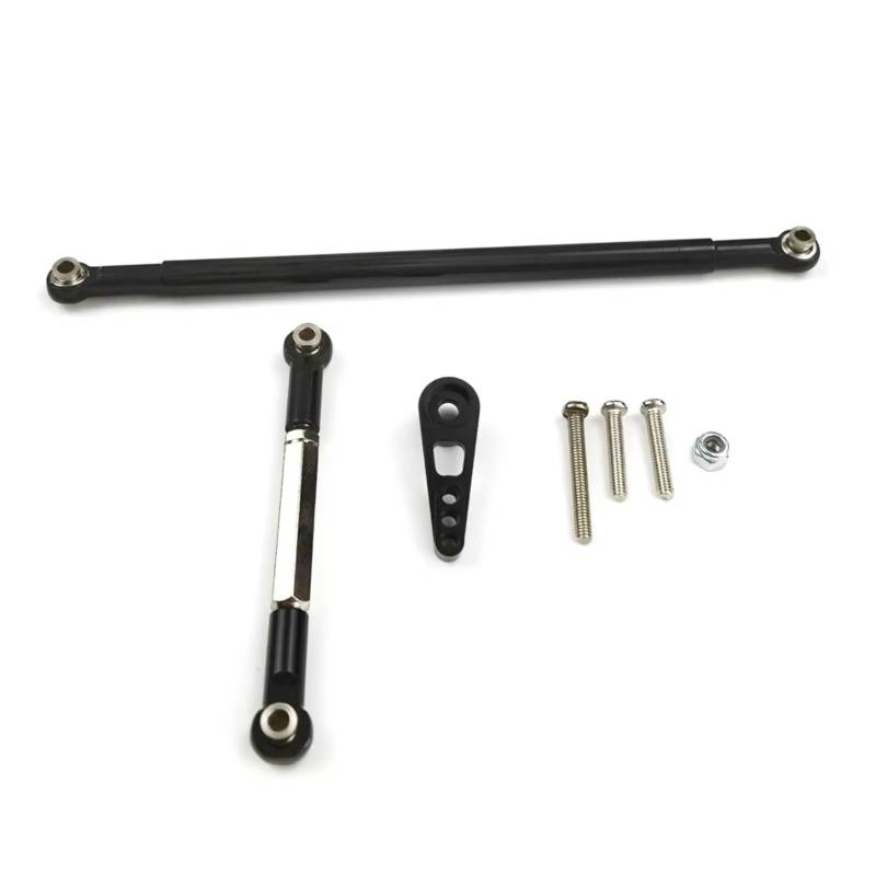 MGHGFYTAS Kompatibel Mit MN MN86K MN86KS 1/12 Rc-Auto-Upgrade-Teile Einstellbare Lenkverbindung Servoverbindung Spurstange Servoarm RC Auto Zubehör(Black) von MGHGFYTAS