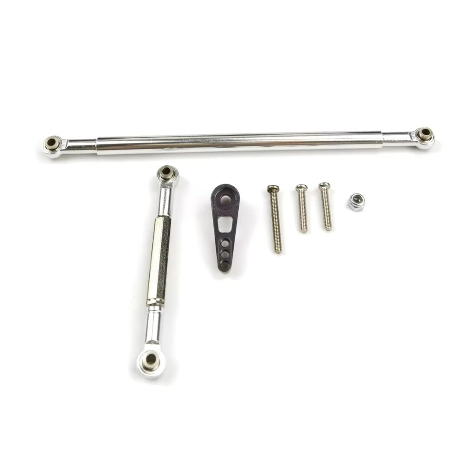 MGHGFYTAS Kompatibel Mit MN MN86K MN86KS 1/12 Rc-Auto-Upgrade-Teile Einstellbare Lenkverbindung Servoverbindung Spurstange Servoarm RC Auto Zubehör(Silver) von MGHGFYTAS