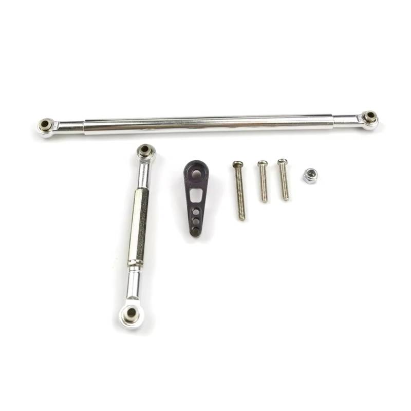 MGHGFYTAS Kompatibel Mit MN MN86K MN86KS 1/12 Rc-Auto-Upgrade-Teile Einstellbare Lenkverbindung Servoverbindung Spurstange Servoarm RC Auto Zubehör(Silver) von MGHGFYTAS