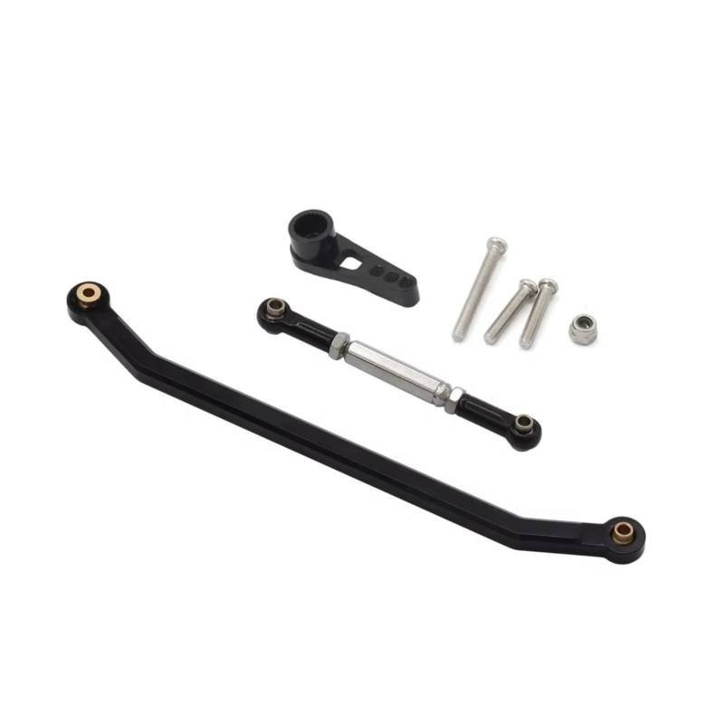 MGHGFYTAS Kompatibel Mit MN128 MN86 MN86S MN86K MN86KS 1/12 RC-Track-Car-Upgrade-Teile, Metall-Lenkgestänge, Spurstange Und Servoarm-Set RC Auto Zubehör(Black) von MGHGFYTAS