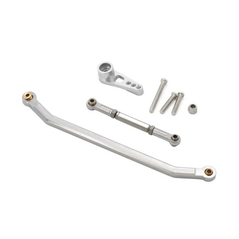MGHGFYTAS Kompatibel Mit MN128 MN86 MN86S MN86K MN86KS 1/12 RC-Track-Car-Upgrade-Teile, Metall-Lenkgestänge, Spurstange Und Servoarm-Set RC Auto Zubehör(Silver) von MGHGFYTAS