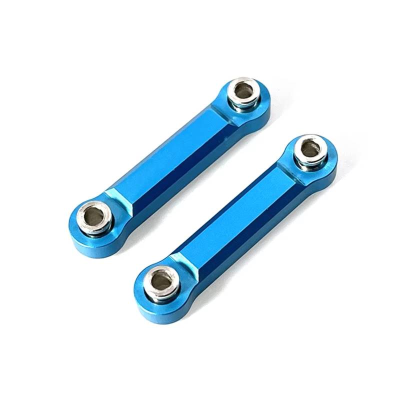 MGHGFYTAS Kompatibel Mit Mjx Für Hyper Go 14301 14302 1/14 RC-Auto Verbessertes Modifiziertes Zubehör Teile Metall-Lenkstange RC Auto Zubehör(Blue) von MGHGFYTAS