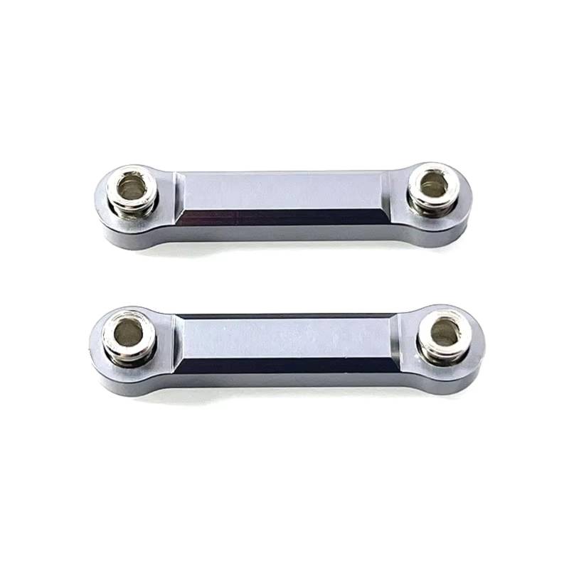 MGHGFYTAS Kompatibel Mit Mjx Für Hyper Go 14301 14302 1/14 RC-Auto Verbessertes Modifiziertes Zubehör Teile Metall-Lenkstange RC Auto Zubehör(Silver) von MGHGFYTAS