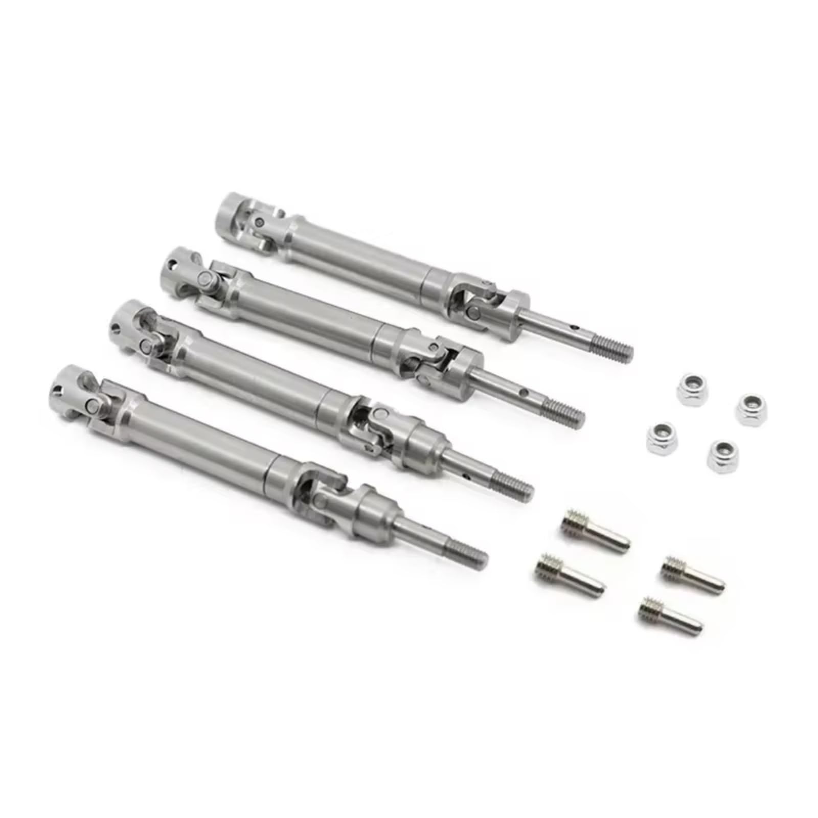 MGHGFYTAS Kompatibel Mit Slash Für Rustler Für Stampede Für VXL 4X4 4WD 1/10 RC-Auto-Upgrade-Teile, 4-teilige Edelstahl-Antriebswelle CVD RC Auto Zubehör(1set) von MGHGFYTAS