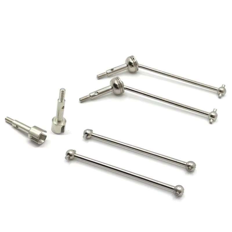 MGHGFYTAS Kompatibel Mit WLtoys 144001 124018 124019 RC-Auto-Upgrade-Teile Zubehör 4-teilige Metall-CVD-Antriebswelle Vorne Hinten RC Auto Zubehör von MGHGFYTAS