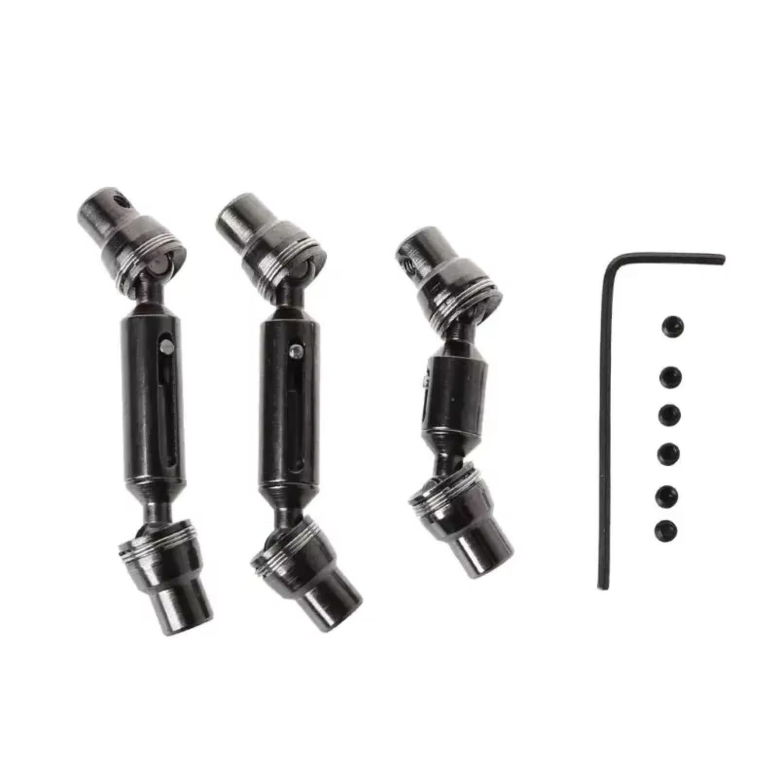MGHGFYTAS Kompatibel Mit WPL B36 B16 C14 C24 B24 Für Henglong 1/16 RC Auto LKW Ersatzteile R7RB Metall Vorne Hinten Antriebswelle RC Auto Zubehör(Black) von MGHGFYTAS