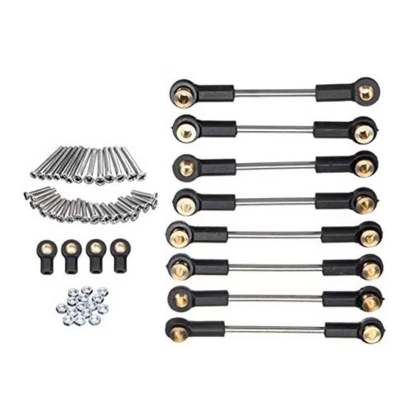 MGHGFYTAS Kompatibel Mit WPL C14 C24 1/16 RC-Auto-Upgrade-Modifikationsteile Zubehör Metallaufhängung Spurstangensatz RC Auto Zubehör von MGHGFYTAS