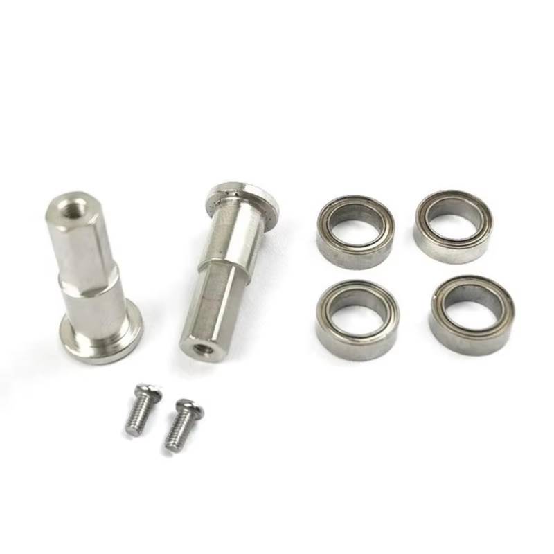 MGHGFYTAS Kompatibel Mit WPL D12 D22 D32 1/10 RC-Auto-Upgrade-Teile Metall-Vorderachs-Antriebswelle 5-mm-Kombinationsrad-Sechskant-Nabenadapter Mit Lager RC Auto Zubehör von MGHGFYTAS