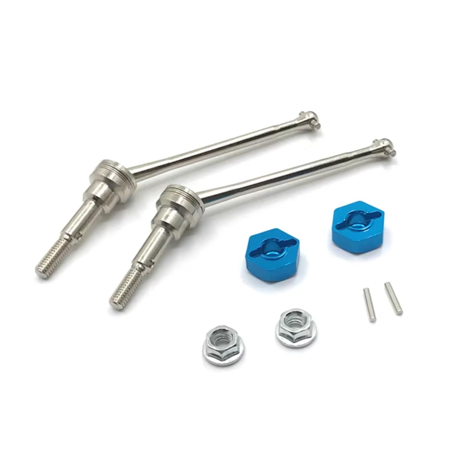 MGHGFYTAS Kompatibel Mit Wltoys 12423 12427 12428 1/12 Rc Auto-Upgrade-Teile Zubehör Metallkupplung Vordere Antriebswelle RC Auto Zubehör(Blue) von MGHGFYTAS