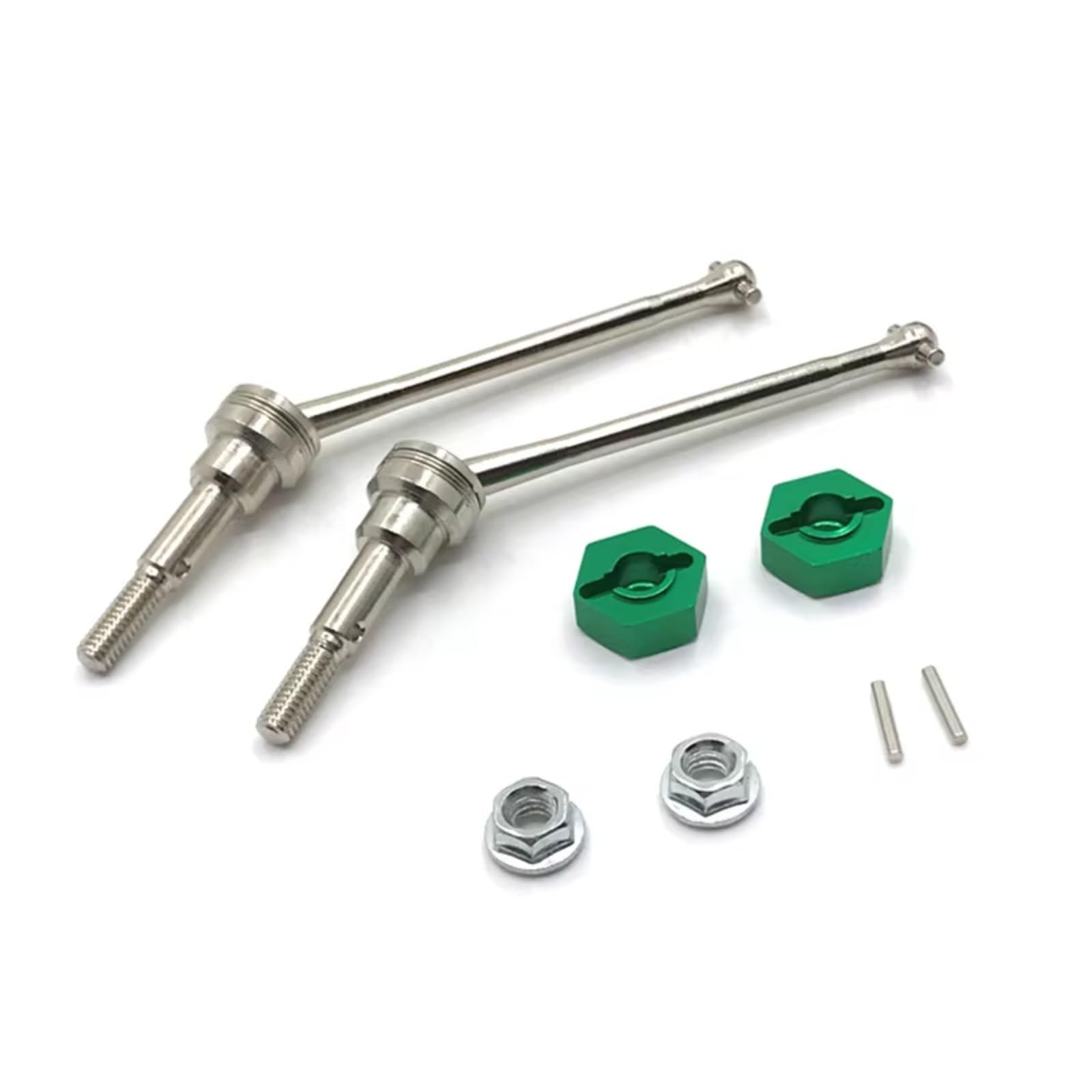 MGHGFYTAS Kompatibel Mit Wltoys 12423 12427 12428 1/12 Rc Auto-Upgrade-Teile Zubehör Metallkupplung Vordere Antriebswelle RC Auto Zubehör(Green) von MGHGFYTAS
