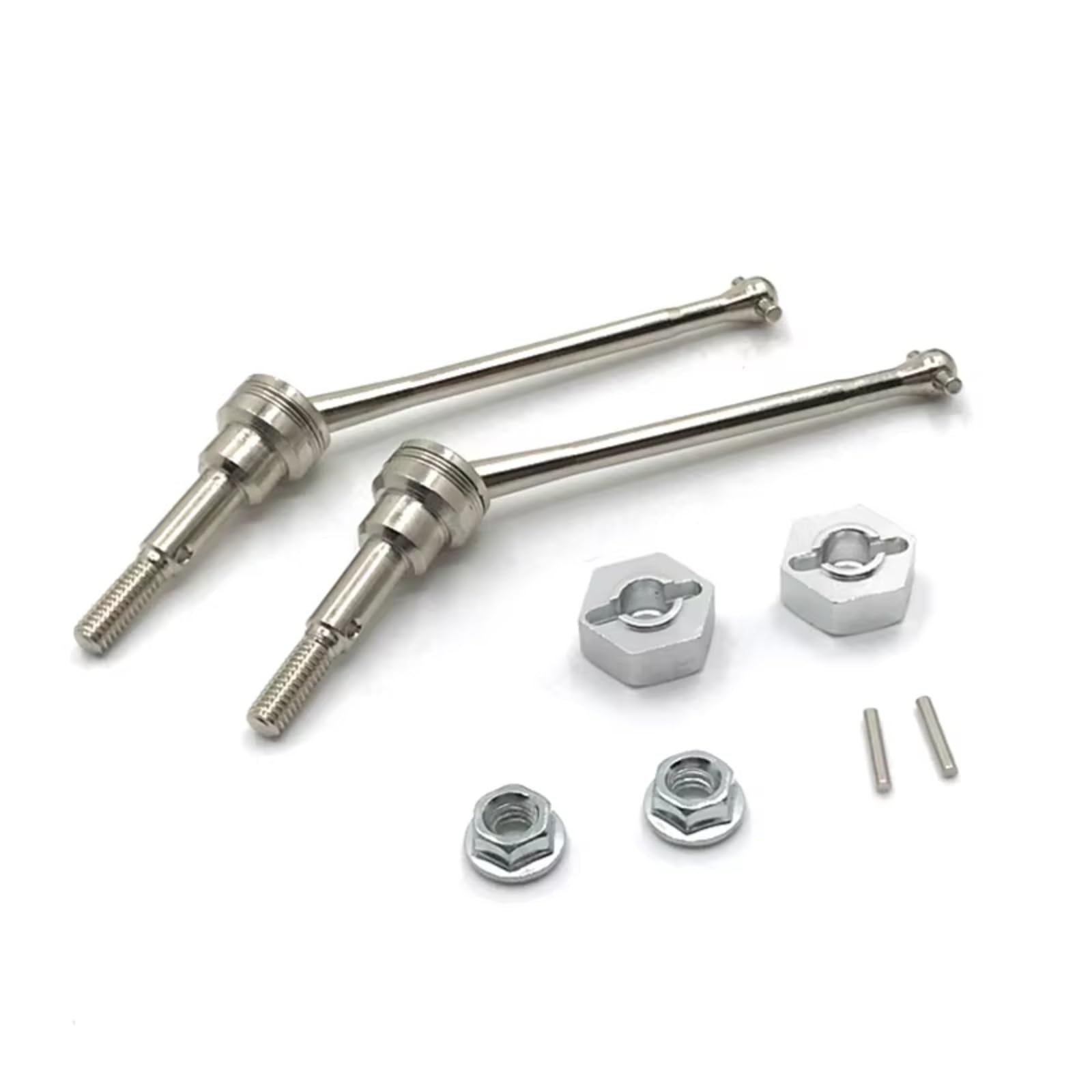 MGHGFYTAS Kompatibel Mit Wltoys 12423 12427 12428 1/12 Rc Auto-Upgrade-Teile Zubehör Metallkupplung Vordere Antriebswelle RC Auto Zubehör(Silver) von MGHGFYTAS