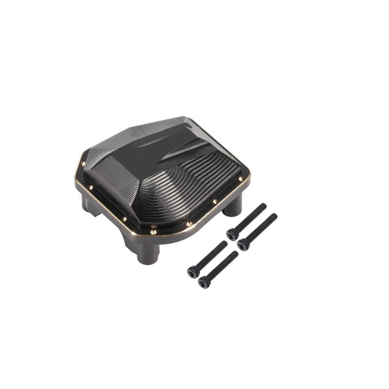 MGHGFYTAS RC Auto Zubehör Kompatibel Mit Axial Für SCX10 Comp Crawler 1/10 RC Für Chassis Vorder- Und Hinterachse UpgradeHeavy Duty Black Brass Diff Cover 33g(1pcs) von MGHGFYTAS