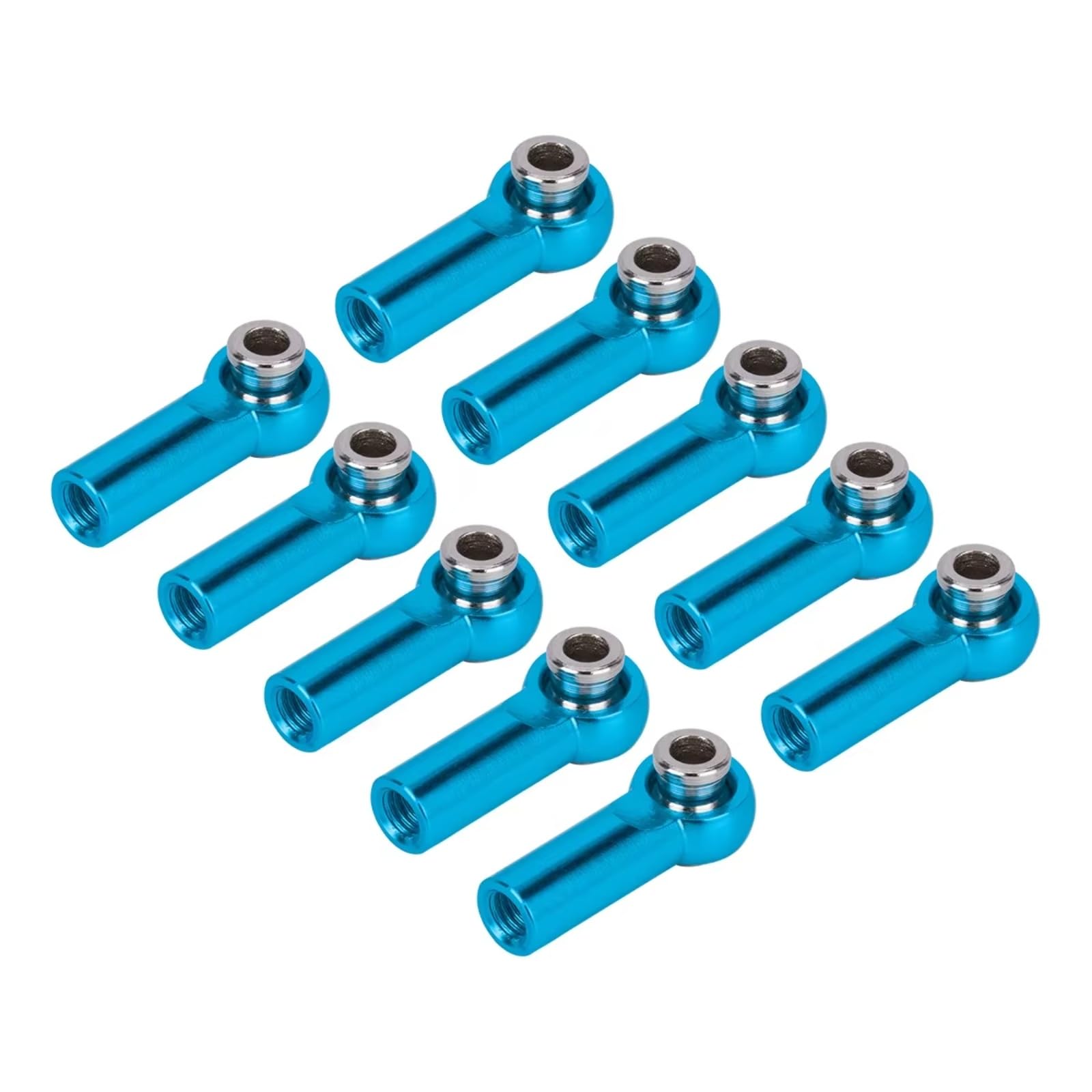 MGHGFYTAS RC Auto Zubehör Kompatibel Mit Axial Für SCX10 Für TRX4 D90 Für Tamiya 1/10 RC-Autoteile 10 Stück Metall M4 Link Spurstangenköpfe Kugelgelenk CW-Gewinde(Blue) von MGHGFYTAS