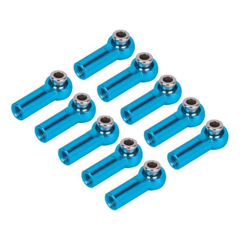 MGHGFYTAS RC Auto Zubehör Kompatibel Mit Axial Für SCX10 Für TRX4 D90 Für Tamiya 1/10 RC-Autoteile 10 Stück Metall M4 Link Spurstangenköpfe Kugelgelenk CW-Gewinde(Blue) von MGHGFYTAS