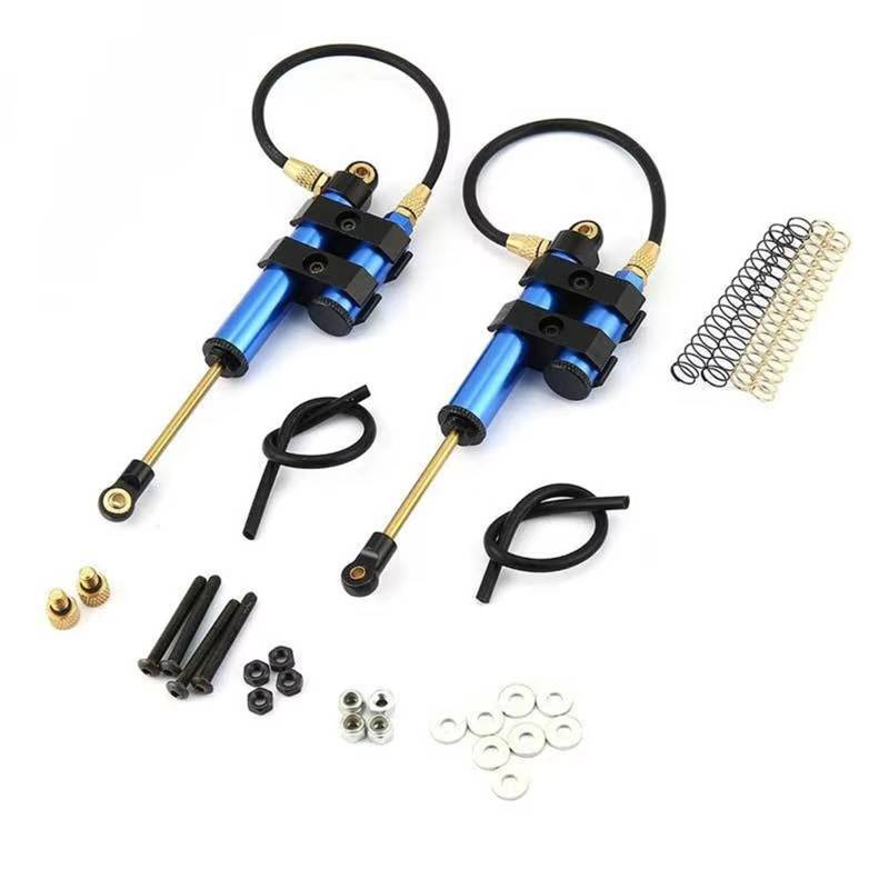MGHGFYTAS RC Auto Zubehör Kompatibel Mit Axial Für Wraith 1/10 RC Crawler Car, 2 Stück 100 Mm Unterdruck-Stoßdämpfer Intern Für Federöldämpfer(Blue) von MGHGFYTAS