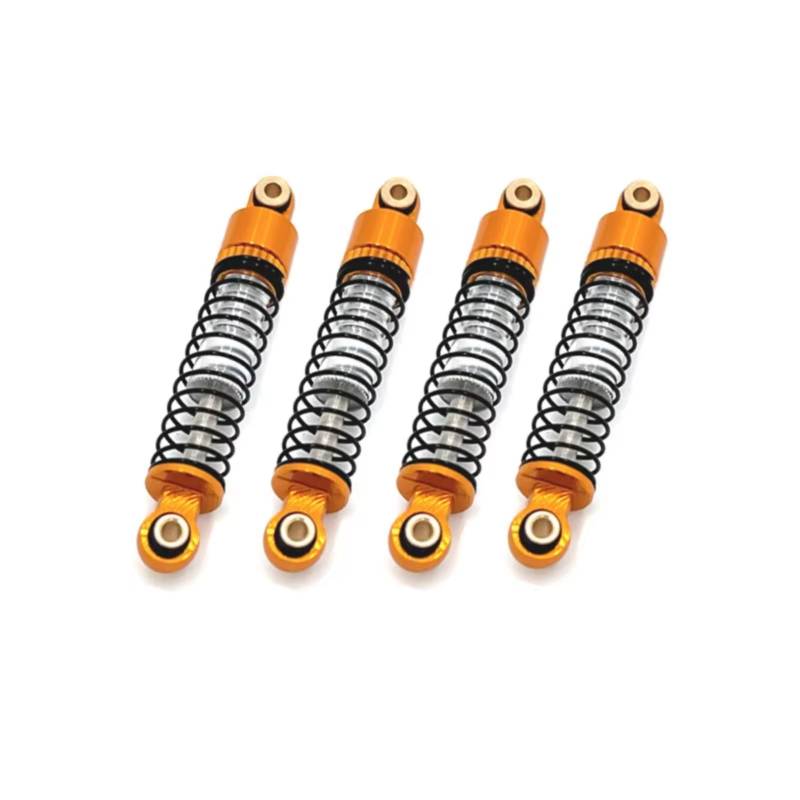 MGHGFYTAS RC Auto Zubehör Kompatibel Mit FMS Für FCX24 1/24 Fernbedienungs-Upgrade-Autoteile, Metall, Einstellbarer Weicher Und Harter Hydraulischer Stoßdämpfer(Yellow) von MGHGFYTAS