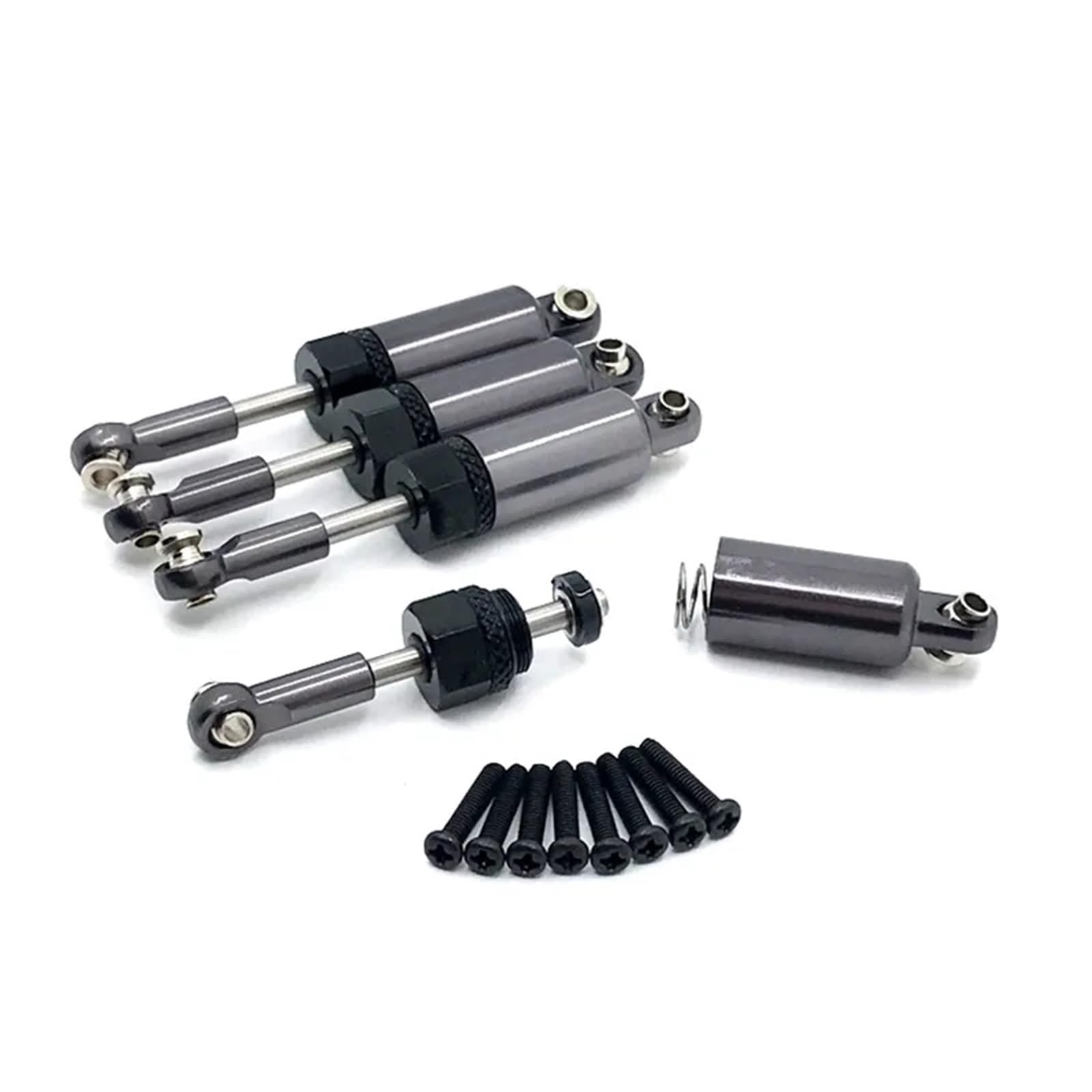 MGHGFYTAS RC Auto Zubehör Kompatibel Mit HS 18301 18302 18311 18312 18321 18322 1/18 RC Auto Upgrade Teile Zubehör Metall Stoßdämpfer Dämpfer(Gray) von MGHGFYTAS