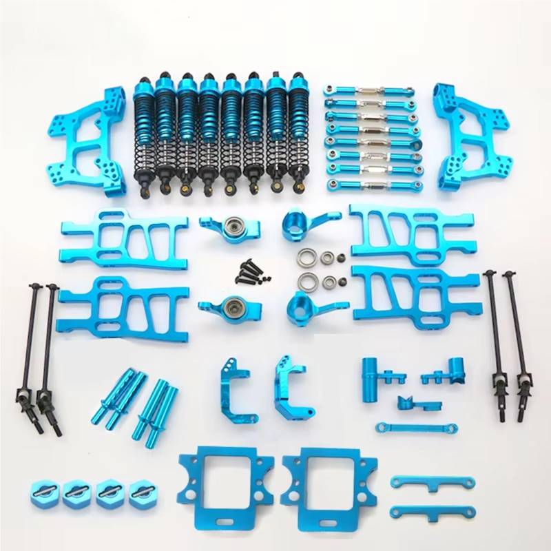 MGHGFYTAS RC Auto Zubehör Kompatibel Mit HSP 94111 94108 94110 1/10 RC Crawler Monster Car Upgrade Teile Ersatzzubehör Komplettset(Blue) von MGHGFYTAS