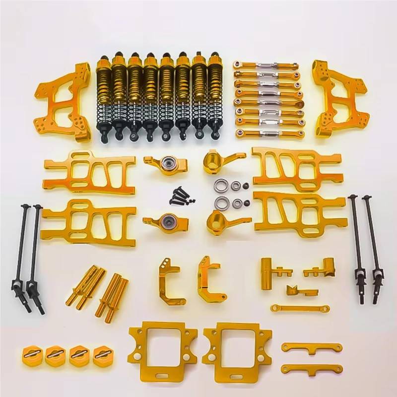 MGHGFYTAS RC Auto Zubehör Kompatibel Mit HSP 94111 94108 94110 1/10 RC Crawler Monster Car Upgrade Teile Ersatzzubehör Komplettset(Yellow) von MGHGFYTAS