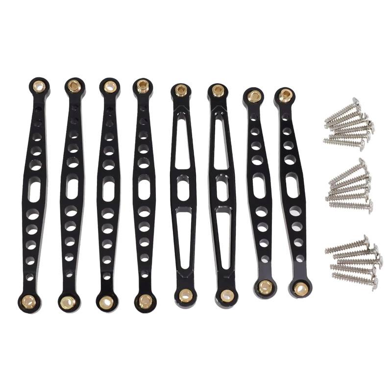 MGHGFYTAS RC Auto Zubehör Kompatibel Mit HuangBo ZP1001 ZP1002 ZP1003 ZP1004 1/10 RC-Auto-Upgrade-Teile, Modifikationszubehör, Feste Spurstange Aus Metall(Black) von MGHGFYTAS