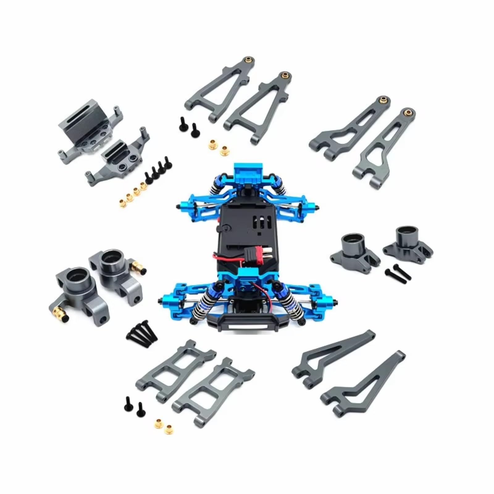 MGHGFYTAS RC Auto Zubehör Kompatibel Mit MJX 20208 Für JJRC C8811 1/20 RC-Auto-Upgrade-Modifikationsteile Ersatzzubehör Metallsatz(Gray) von MGHGFYTAS