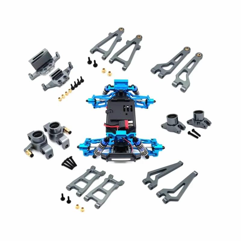 MGHGFYTAS RC Auto Zubehör Kompatibel Mit MJX 20208 Für JJRC C8811 1/20 RC-Auto-Upgrade-Modifikationsteile Ersatzzubehör Metallsatz(Gray) von MGHGFYTAS