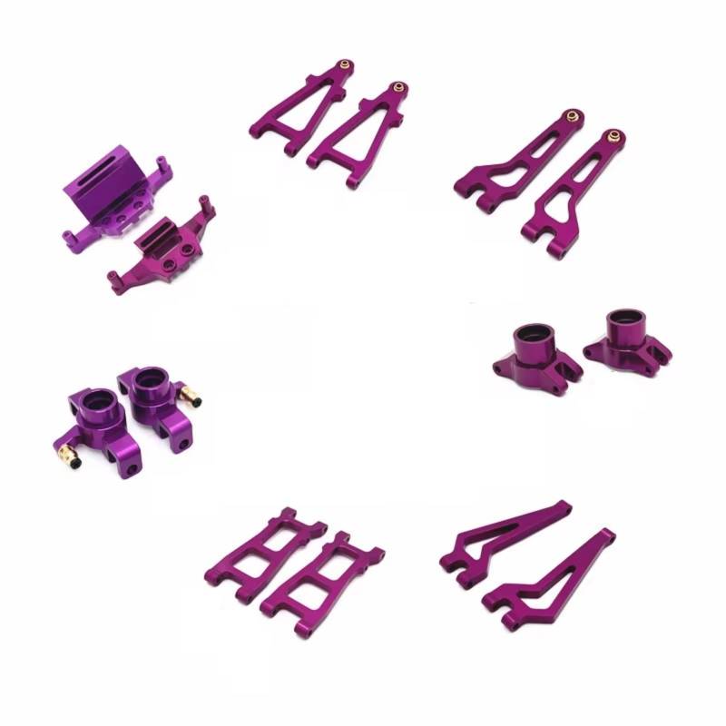 MGHGFYTAS RC Auto Zubehör Kompatibel Mit MJX 20208 Für JJRC C8811 1/20 RC-Auto-Upgrade-Modifikationsteile Ersatzzubehör Metallsatz(Purple) von MGHGFYTAS