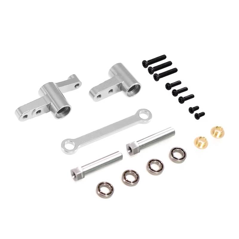 MGHGFYTAS RC Auto Zubehör Kompatibel Mit MJX Für Hyper Go 14210 14209 H14BM 1/14 RC-Auto-Upgrade-Teile Lenkung Lenksäule Lenkwelle(Silver) von MGHGFYTAS