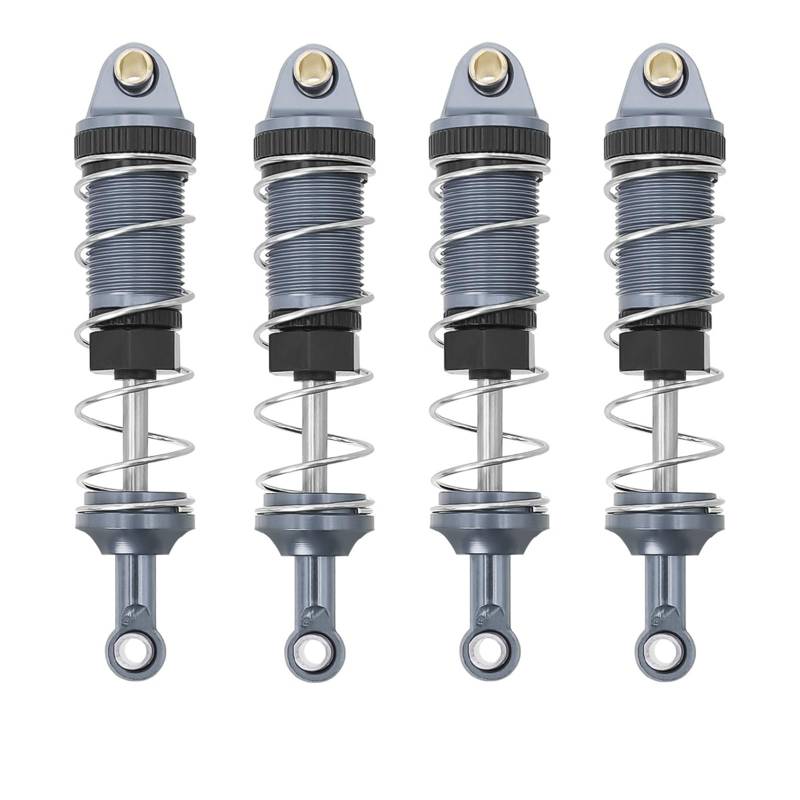 MGHGFYTAS RC Auto Zubehör Kompatibel Mit MJX Für Hyper Go 16207 16208 16209 16210 H16 1/16 RC-Autoteile, Metall, Vorne Und Hinten, Hydrauliköl-Stoßdämpfer(Silver) von MGHGFYTAS
