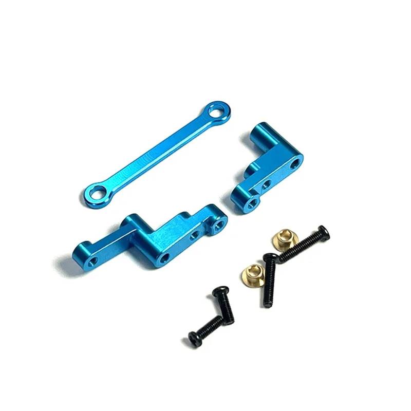 MGHGFYTAS RC Auto Zubehör Kompatibel Mit MJX Für Hyper Go 16207 16208 16209 16210 H16 H16BM 1/16 Fernbedienung Autoteile Zubehör Metalllenkung(Blue) von MGHGFYTAS