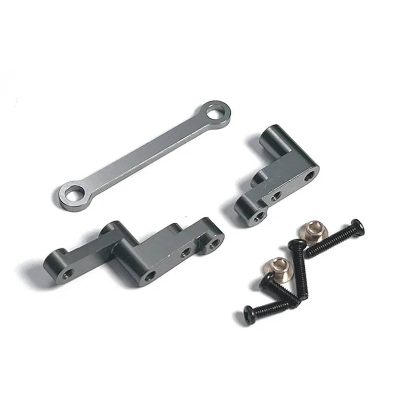 MGHGFYTAS RC Auto Zubehör Kompatibel Mit MJX Für Hyper Go 16207 16208 16209 16210 H16 H16BM 1/16 Fernbedienung Autoteile Zubehör Metalllenkung(Gray) von MGHGFYTAS