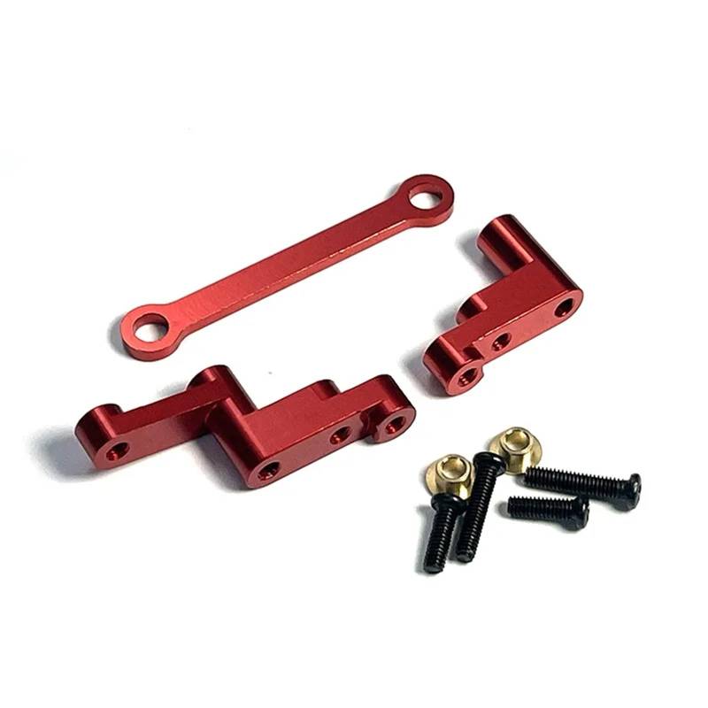 MGHGFYTAS RC Auto Zubehör Kompatibel Mit MJX Für Hyper Go 16207 16208 16209 16210 H16 H16BM 1/16 Fernbedienung Autoteile Zubehör Metalllenkung(Red) von MGHGFYTAS