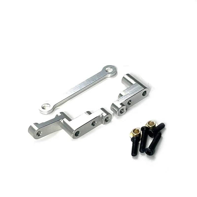 MGHGFYTAS RC Auto Zubehör Kompatibel Mit MJX Für Hyper Go 16207 16208 16209 16210 H16 H16BM 1/16 Fernbedienung Autoteile Zubehör Metalllenkung(Silver) von MGHGFYTAS