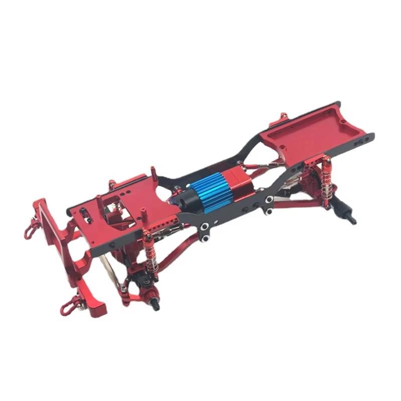 MGHGFYTAS RC Auto Zubehör Kompatibel Mit MN-Modell D90 D91 D96 Für MN98 Für MN99S 1/12 RC Crawler Auto Ersatz Metall Verbesserter Rahmen Modellrahmen(Red) von MGHGFYTAS