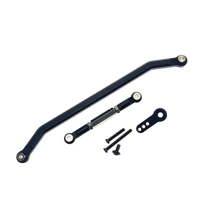 MGHGFYTAS RC Auto Zubehör Kompatibel Mit MN128 Für Wrangler 1/12 Fernbedienung Auto Upgrade Teile Zubehör Metall Lenkhebel Lenkarm 1 Stück(Black) von MGHGFYTAS