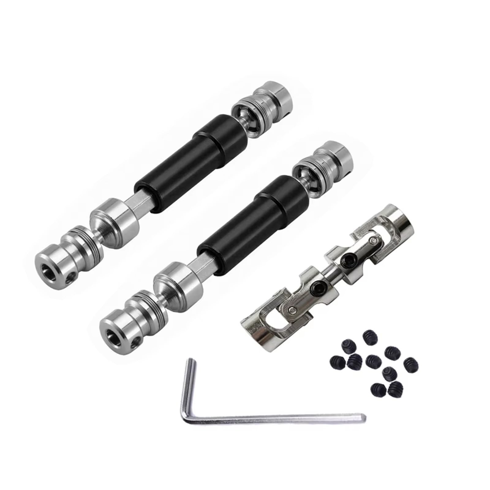 MGHGFYTAS RC Auto Zubehör Kompatibel Mit MN128 MN86 MN86S MN86K MN86KS Für MN G500 1/12 RC-Auto-Upgrade-Teile Zubehör 3-teilige Metallantriebswelle CVD-Antriebswelle(Black) von MGHGFYTAS