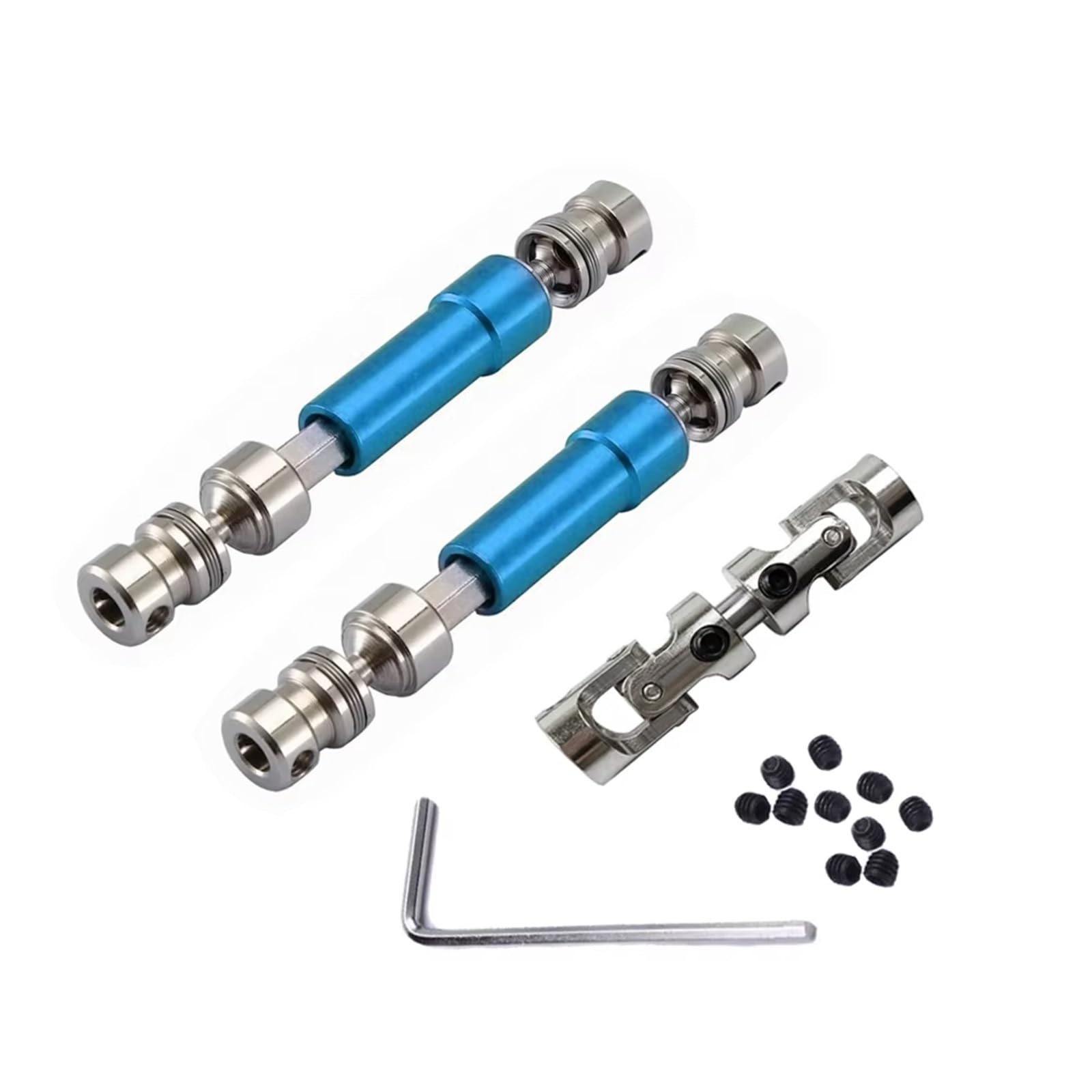 MGHGFYTAS RC Auto Zubehör Kompatibel Mit MN128 MN86 MN86S MN86K MN86KS Für MN G500 1/12 RC-Auto-Upgrade-Teile Zubehör 3-teilige Metallantriebswelle CVD-Antriebswelle(Blue) von MGHGFYTAS
